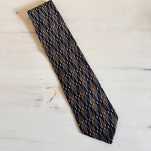 Marco Pervali Men's Silk Necktie multi-color Diamond shape Imported silk 57"X3.5